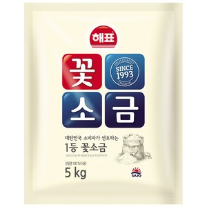 해표 꽃소금, 5kg, 3개