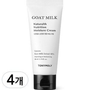 토니모리 내추럴스 산양유 영양 보습크림, 4개, 80ml