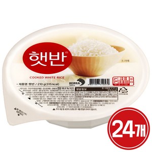 햇반 즉석밥, 210g, 24개