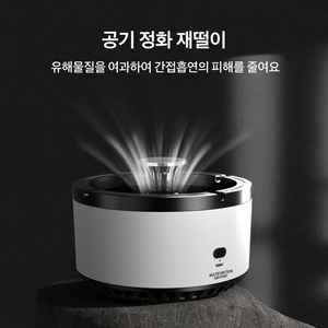 공기청정기 재떨이 업소용재털이 공기청정기무선 휴대용공기청정기 실내공기청정기 재털이 간접흡연 제거 가능, 흰색, 충전판