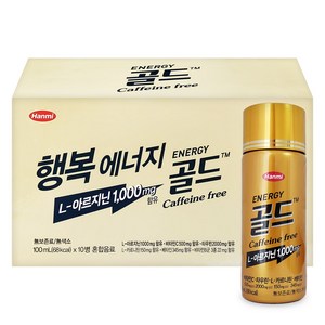 한미약품 에너지골드 무카페인 피로회복 드링크, 10개, 100ml, 100g