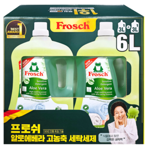 프로쉬 알로에베라 고농축 세탁세제 본품, 3L, 2개