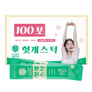 업소용 헛개 확깨 스틱젤리 사과맛 대용량, 15g, 100개