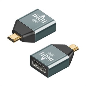 믹스MICS 알루미늄 HDMI v2.0 to Mico-HDMI Mini-HDMI 4K@60Hz 변환 젠더 HDMI 2.0출력 어댑터 연결 커넥터 1P, HDMI(F)-Mico(M), 1개