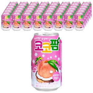 해태htb 코코팜 피치핑크 복숭아, 340ml, 48개