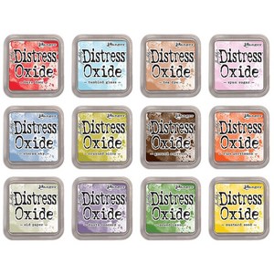 Range Tim Holtz Bundle of 12 Distess Oxide Ink P Range Tim Holtz Distess Oxide 잉크 패드 12개 묶음 - 20, 1개, Pape