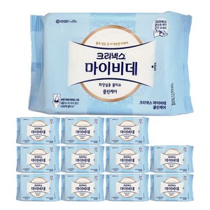 마이비데 클린케어 화장실용 물티슈 휴대형, 50매, 12개