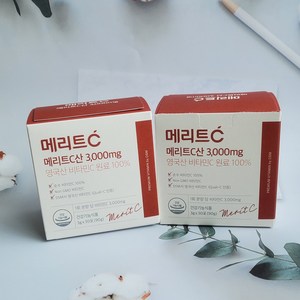 휴온스 메리트 C산 영국산 비타민C 원료 3000mg 2박스(60포), 90g, 1박스