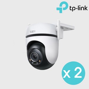 티피링크 4MP 고화질 풀컬러 보안 광범위 WiFi 카메라 실외용, C520WS_2개, 2개