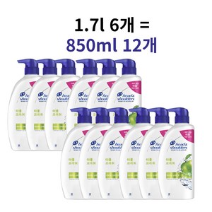 헤드앤숄더 애플 프레쉬 샴푸, 850ml, 12개