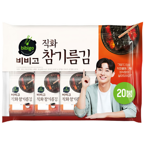 비비고 직화참기름김 4.5gx20봉, 90g, 1세트