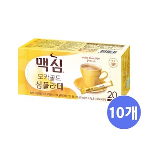 동서식품 맥심 모카골드심플라떼, 10.5g, 20개입, 10개