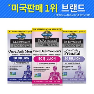 [대량세트] 가든오브라이프 500억 프로바이오틱스 유산균, 남성용 6병, 6개, 30정