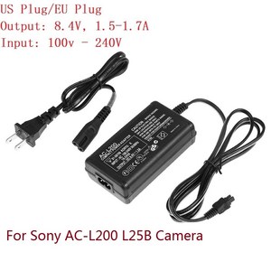 호환 AC-L200 L25B 카메라용 AC 전원 어댑터 코더 충전기 100V-240V, 01 CHINA_01 US plug, 1개