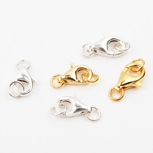 [포에이]실버925 은 목걸이연결고리 팔찌 잠금고리 마감장식 악세사리 부자재, 1세트, 은8mm랍스터O링고리(은색)