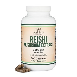 Reishi Mushoom Capsules (4:1 Ganodema Extact 1 영지버섯 캡슐(4:1 영지버섯 추출물 1 000mg 붉은 영지버섯 분말 제공량) 300, 300정, 1개