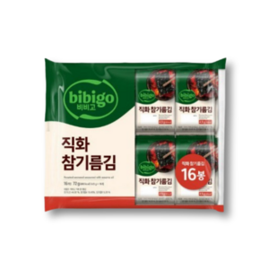 비비고 직화 참기름김, 4.5g, 32개