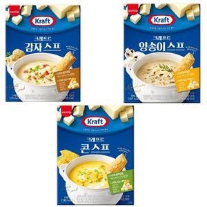 삼립 아침 식사대용 크래프트 감자1 + 양송이1 + 콘1 스프, 594g, 1세트