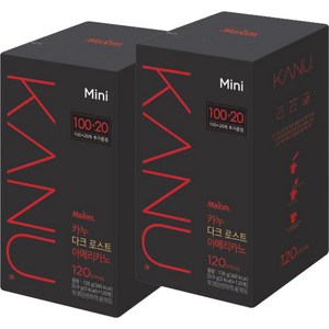 [카누] 맥심 다크미니 100T+20 x2개입 총240T (I), 2개, 120개입, 0.9g