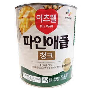 이츠웰 파인애플 청크, 6개, 3kg