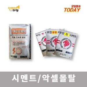 시멘트 몰탈 2kg 보수 고강도 미장 레미탈 빨리굳는 삼소 소포장 악셀, 1. 몰탈 2kg, 1개