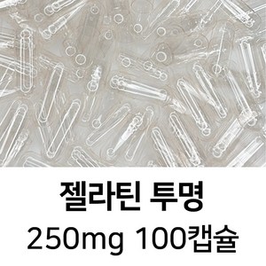 라이프건강 식약청허가 젤라틴 공캡슐(250mg 투명) 100캡슐, 1개