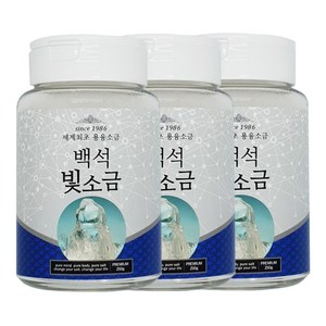 백석빛소금 1000도씨 용융소금 용기형250gx3개, 3개, 250g