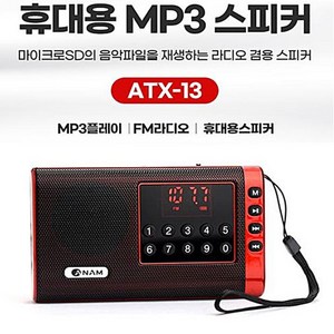 아남ATX-13 휴대용 디지털스피커/이어폰/SD/FM/소형, ATX-13