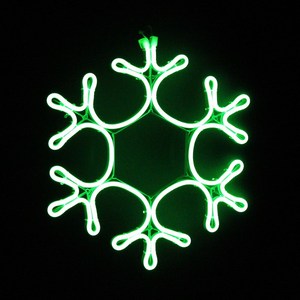 LED 크리스마스 트리 조명 장식 전구 24V 눈결정 370mm, 1개, 녹색