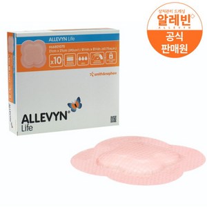 스미스앤드네퓨 알레빈 라이프 21cm x 21cm (10매) / Allevyn/ 습윤드레싱/ 상처밴드, 10개