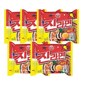 오뚜기 진라면 매운맛, 5개