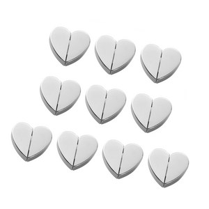 10Pcs 다목적 하트 모양 합금 커튼 자석 드릴 장식용 라이트 씰 없이 강력하게 고정 가능, 10개