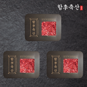 [당일발송] 부드럽고 고소한 1++등급 투뿔 프리미엄 한우 불고기, 300g, 3개