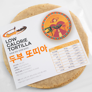 두부와 식이섬유로 만든 저칼로리 두부또띠아, 3개, 125g