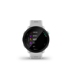 가민 Forerunner 55 러닝 스마트워치, 화이트, 42mm, GPS