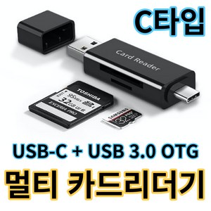 라온 USB 3.0 C타입 카드 리더기, CR-100C, 화이트, 1개