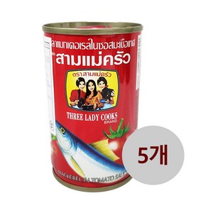 베트남 쓰리레이디 마케럴 인 토마토소스 155gx5개 고등어통조림 Thee Lady Mackeel In Tomato Sauce, 155g, 5개