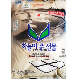 하늘이준선물 굵은소금 5Kg 대용량소금 재제소금 국산천일염 신안소금 천일염, 1개