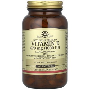 Solga Vitamin E 천연 비타민 670mg(1 000 IU) 100정, 1개