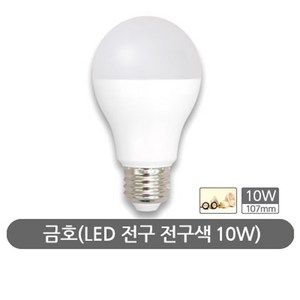 번개표 컨버터 내장형 LED램프 10W, 전구색, 1개