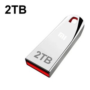 금속 USB 3.0 플래시 드라이브 고속 펜드라이브 휴대용 SSD 메모리 USB 플래시 디스크 TYPE-C 어댑터 2TB 1TB 512GB, 2TB-mi sliver