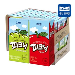 매일유업 피크닉 사과 200ml 24팩 + 피크닉 청포도 200ml 24팩, 48개