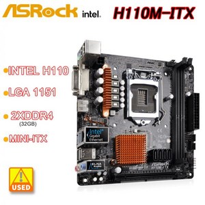 마더보드 메인보드 H110 마더 보드 ASRock H110M-ITX LGA 1151 2XDDR4 USB 3.1 SATA3 DVI-D HDMI 미니 ITX 6th 및 7th Gen