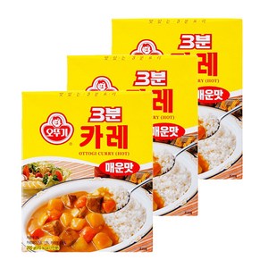 오뚜기 3분 카레 매운맛, 200g, 3개