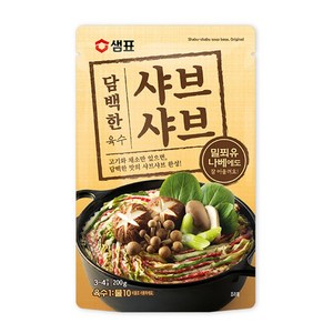 샘표 담백한 샤브샤브 육수 3~4인분, 200g, 12개