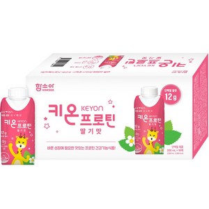 함소아제약 키온 프로틴 어린이 단백질 음료 딸기맛 200ml, 18개, 딸기