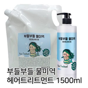 [환불보장] 부들부들 물미역 극손상 모발용 LPP 헤어 트리트먼트, 1.5L, 1개