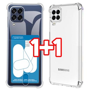 벌크온 1+1 갤럭시 버디 A22 카드 수납 케이스 + 투명 범퍼 케이스