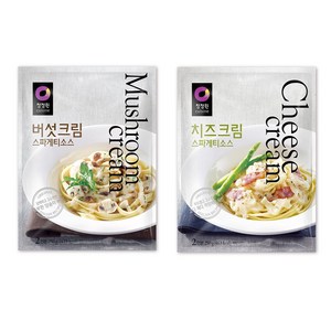 청정원 버섯크림스파게티소스X4개+치즈크림스파게티소스X4개 총8개, 250g