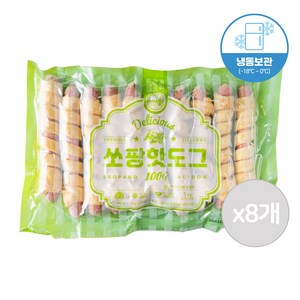 도나우 쿠즈락 쏘팡핫도그 1kg x 8팩 1박스 회오리핫도그, 1개